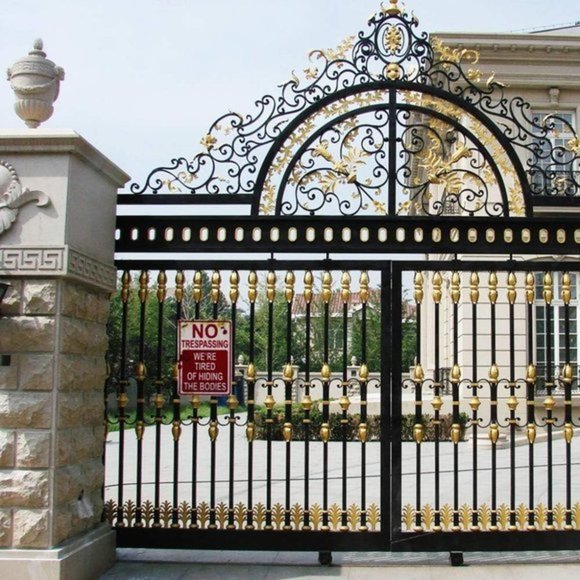 Halloween Decor Sign No Trespassing Were Tired of Hiding The Bodies Fashion Chic - Picture 4 of 7